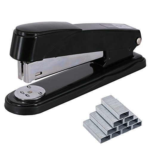 EWO de Nueva grapadora con grapas  largo brazo grapadora con 1000 grapas 50 hojas impresi    n papers-black