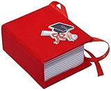 24 pezzi Bomboniera Scatola Libro in cartoncino vellutato, cm 6,8X5,8x3,2 LAUREA Portaconfetti 7311