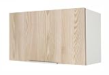 Fabricación 100% francesa. Berlioz Creations - Subwoofer Alto de Cocina sobre Campana 60, Paneles de partículas, Fraxinus Sablé, 60 x 34 x 35 cm