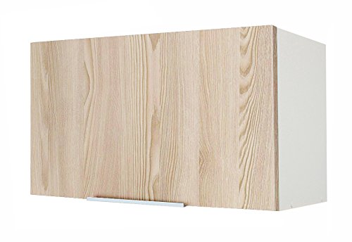 Berlioz Creations Caisson Haut de cuisine Sur Hotte 60, Panneaux de Particules, Frêne Sablé, 60 x 34 x 35 cm