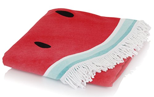 South Beach, Weich Rund Handtuch, Wassermelone und Aztek Design – Wassermelone - 2