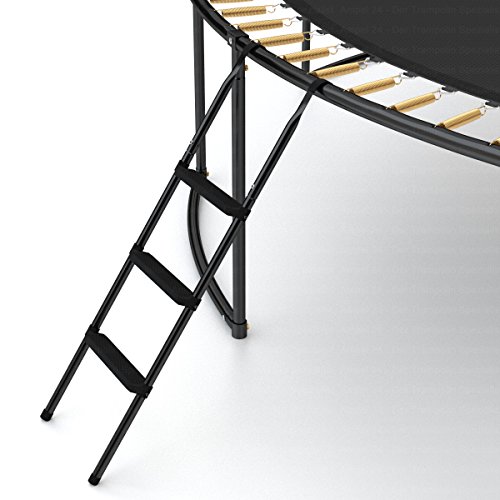 Trampolin Leiter 86 oder 110 cm lang | Treppe mit 3 breiten Stufen | praktische Einstiegsleiter für Gartentrampoline - 2