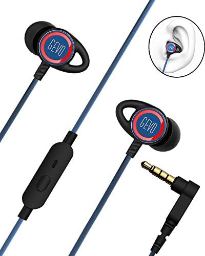 GEVO GV3 In Ear Headphones With Microphone,High Definition,Fitness,Comfortable,HEAVY DEEP BASS,Sports earbuds for for iPhone, iPod, iPad, MP3 Players, Samsung Galaxy, Nokia, HTC, Nexus, BlackBerry etc.(Blue)