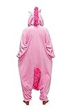 Einhorn Pyjamas Kostüm Jumpsuit Tier Schlafanzug Erwachsene Unisex Fasching Cosplay Karneval - 