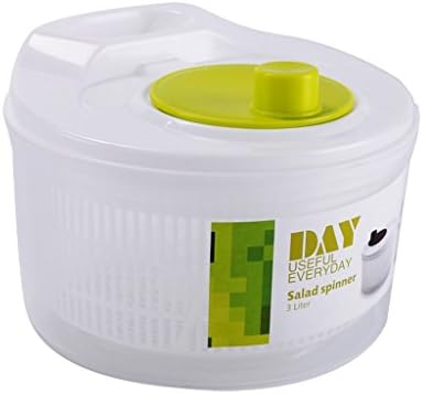 QI FANG BUSINE Vegetable basket Fruit and vegetable dehydrator Drain dryer Salad mixer (Color : White, Size : 22.5 Height 15.5 cm)