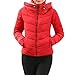 Produktbild friendGG Damen Mantel Winterjacke Steppjacke Sweatjacke Wärmejacke Jacke Gesteppt mit Fellkapuzen Baumwolle Mantel Damen Wintermantel Kurzer Daunenjacke Jacke Dicker Winter Daunenmantel