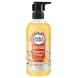 Buds & Berries Detox & Refresh Tangerine Orange Vitamin C Bodywash, No Paraben, No Soap, 300 ml