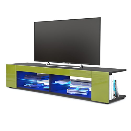 Tv Lowboard Elegant Fernsehschrank Tv Bank 140 Cm Schwarz Matt