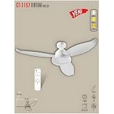 CATA Ct-1157 Fırtına Fan 122W Ayarlanılabilir Işıklı 3 Renkli Tavan Vantilat&ouml;r&uuml;, TYCAA3E9A2A88D73DCEF7EC00