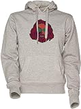 Cómodo alemán Cara Unisexo Hombre Mujer Sudadera con Capucha Gris Men\'s Women\'s Hoodie Sweatshirt Grey