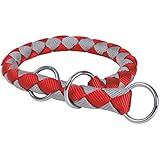 Trixie Cavo Würger, M–L: 43–51 cm/ø 18 mm, rot/silber