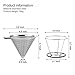 Produktbild Royalr Honeycomb Edelstahl-Kaffeefilter Wiederverwendbare Kaffee-Filter Cone Dripper Trichter mit abnehmbarem Cup Ständer Pinsel
