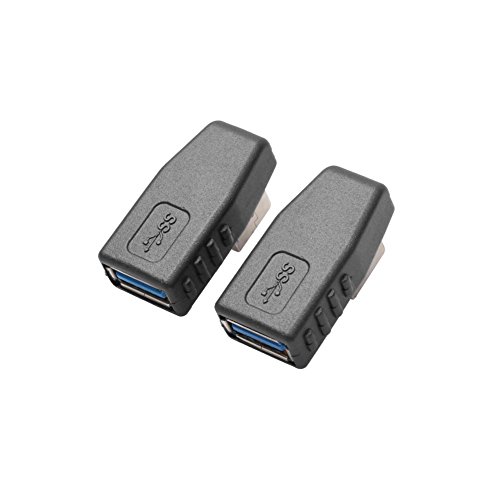 Balai USB 3.0 Stecker auf Buchse 90 Grad Adapter Kupplungsstecker Linker und Rechter Winkeladapter, 2 Stk - 5