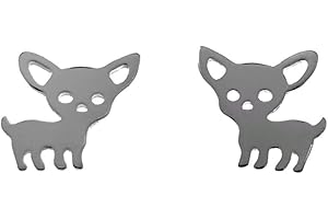 INMACULADA ROMERO IR Pendientes Plata Ley 925M. Niña Motivo Chiguagua 8mm. Cierre Presión