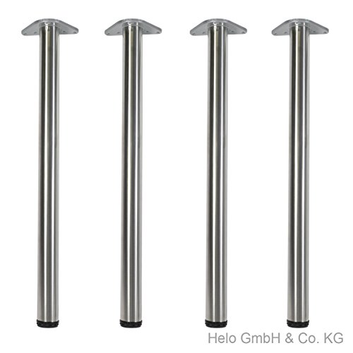 Preisvergleich Produktbild 4er Set Tischbeine Edelstahl 87cm Tischfüße Möbelfuß Tischbein Möbel Möbelbein
