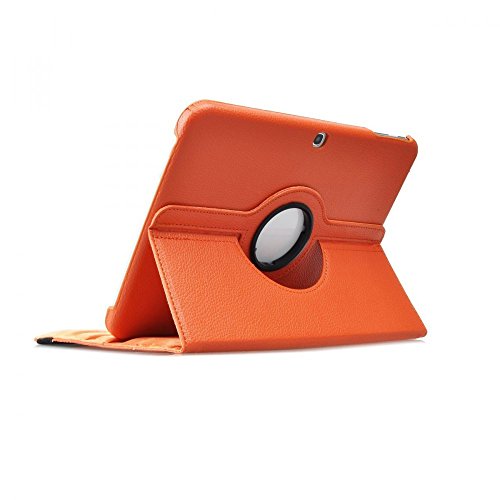COOVY® 360° ROTATION COVER FÜR SAMSUNG GALAXY TAB 3 10.1 GT-P5200 GT-P5210 GT-P5220 SMART HÜLLE TASCHE ETUI CASE SCHUTZ STÄNDER Farbe orange - 5