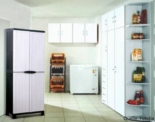 Kunststoffschrank der NOBLE-Serie mit 3 verstellbaren Einlegeböden und je 20kg Tragkraft – hohe Version - 3