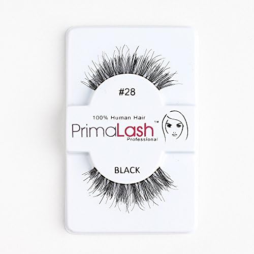 100% Human Hair False Lashes by PrimaLash Professional STYLE 28- Handmade Strip Lashes