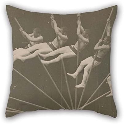 The Oil Painting ?tienne-Jules Marey - Movements In Pole Vaulting Pillow Cases Of 20 X 20 Inches / 50 By 50 Cm Decoration Gift For Bedroom Her Home Theater Floor Divan Birthday (twice Sides)