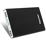 Mopower 10000mAh Portable Charger,Ultra Slim Power Bank Aluminum Metal External Backup Battery Pack for iPhone 7 6 4 5S 4S, iPad ,Galaxy S8 Note 4, iPod,HTC,Sony,LG, Mobile Digital Devices (Black)
