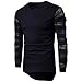 Produktbild LUCKYCAT Herren Camouflage Mesh Sleeve Kopf und Jacke Langarm Multicolor gedruckt Pullover Sweatshirt Top Tee Outwear Bluse (Schwarz, EU 56--XXXL)