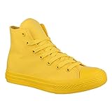  Elara Unisex Sneaker  Damen Herren  High Top  Chunkyrayan ZY9031/33-12 Yellow-41