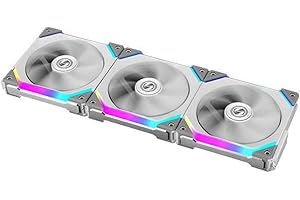 LIANLI Lian Li UNI Fan SL120 RGB PWM Ventilateur, Lot de 3 INCL. Contrôleur - 120mm, Blanc