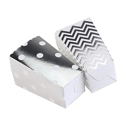 NUOLUX Popcorn Boxen, Party Candy Container behandeln Kartons, Silber - 8
