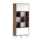 Symbiosis 7290X0821A01 PRISM Bibliothèque Panneaux De Particules Mélamines Noyer 89,5 x 28 x 186,5 cm