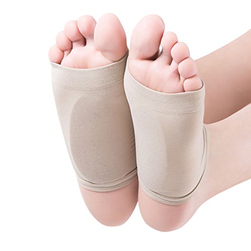 1 Pair Silicone Elastic Bandage Arch Flatfoot Orthotics Massage Pad Insoles