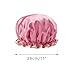 G2PLUS 3PCS Reusable Shower Caps Women's Stylish Spa Cap New Arrival Double Layers Bathing Hat (Champagne, pink, purple)