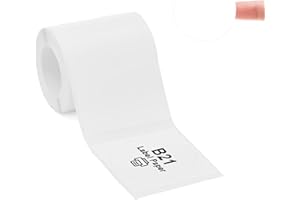 YULINCA Label Maker Tape Compatible for NIIMBOT B21/B1/B3S, Barcode Address Label Printer Paper Waterproof Anti-Oil Scratch-Resistant Sticker White Round 50x50mm 150 Labels