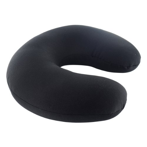 Microbead Travel Neck Cushion Support Pillow Stress Bead Snug Sleep Massager Shopmonk (Black)