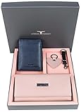 Urban Forest Spencer Leather Blue/Du Rose Wallet Combo Gift Set For Men And Women