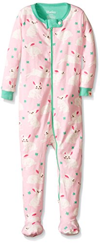 Hatley Baby Girls 0-24m Infant Footed Coverall Spring Bunnies Footies, Multicoloured (Pink), 0-3 Months