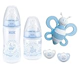 NUK Baby Startset mit zwei Trinkflaschen, zwei Beruhigungssaugern und einer Schmetterlingsrassel - 2