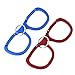 Produktbild DealMux 2 Stück Rot Blau Brille geformte Aluminium gefedert Tor Karabiner