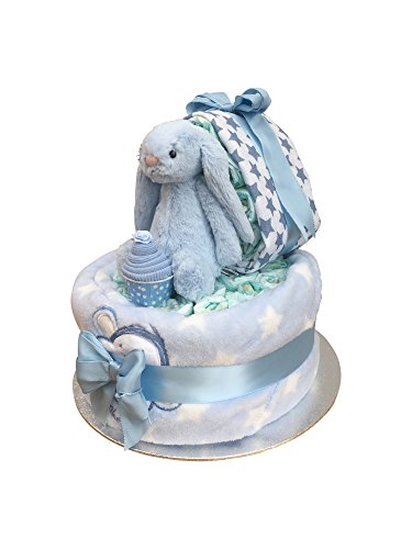 Baby Boy Crib Nappy Cake Blue (0-3 Months)