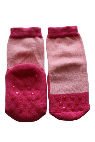 Weri Spezials ABS Baby Socks. Double sided ABS, Pink, Size: 9-12 Months (18-19)