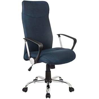 SixBros. Chefsessel Bürostuhl Drehstuhl Schreibtischstuhl Dunkelblau H