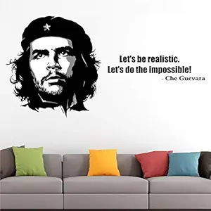 StickMe Che Guevara Freedom Quote Motivation Wall Sticker (100 x 50 Cm, Multicolour, Vinyl)