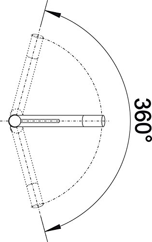 BLANCO ALTA-F Compact Küchenarmatur Vorfenstermontage / Kompakter Einhebelmischer in Chrom / Hochdruck - 3