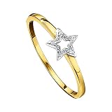 Jacques Lemans Damen Ring 375/- Gold Glänzend Zirkonia gelb 490370029