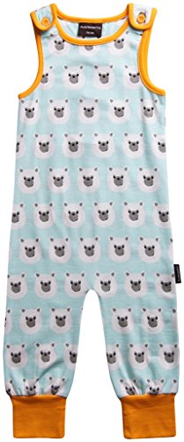Maxomorra Unisex Baby WI5B-M087 Playsuit Polar Bear 74/80 Animal Print Tracksuit, White (White/Blue), 9-12 Months (Manufacturer Size:74/80)