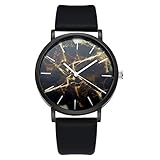 Bodhi2000 Lässige Herren Marmor Muster Zifferblatt Kunstleder Band Armbanduhr
