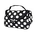 Imported Black Zipper Cosmetic Bag Toiletry Bag Make-up Bag Hand Case Bag with Dot Patterns RS.610.00