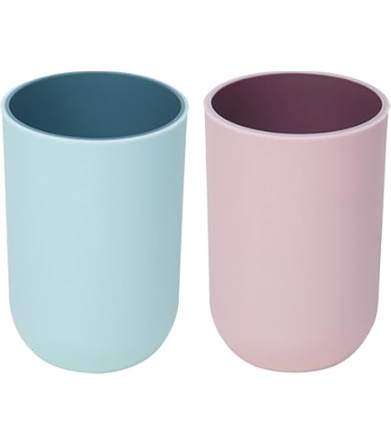 Tazza Personalizzata In Biopolimero - Con Nome, 300ml, Senza BPA | Per Spazzolini O Bevande, 2 Pezzi