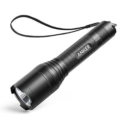 Anker LC90 Lampe de Poche LED - Lampe Torche 900 Lumens Rechargeable Avec Zoom, Indice Waterproof IP65, 5 Modes d'Éclairage et Pile 18650 Rechargeable Incluse