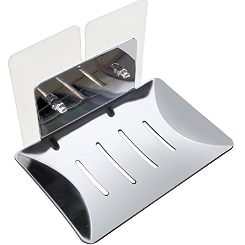 Preisvergleich Produktbild Seifenhalter ohne Bohren, EINFAGOOD Seifenschale mit Selbstklebenden Pads Seifenablage Edelstahl (Hochglanz Poliert)