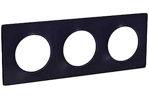 AIRELEC Schneider Electric S540706 Odace Styl Plaque anthracite 3 postes